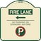 Signmission Fire Lane No Parking or Standing Anytime Heavy-Gauge Aluminum Sign, 18" x 18", TG-1818-24008 A-DES-TG-1818-24008 - alternate 1
